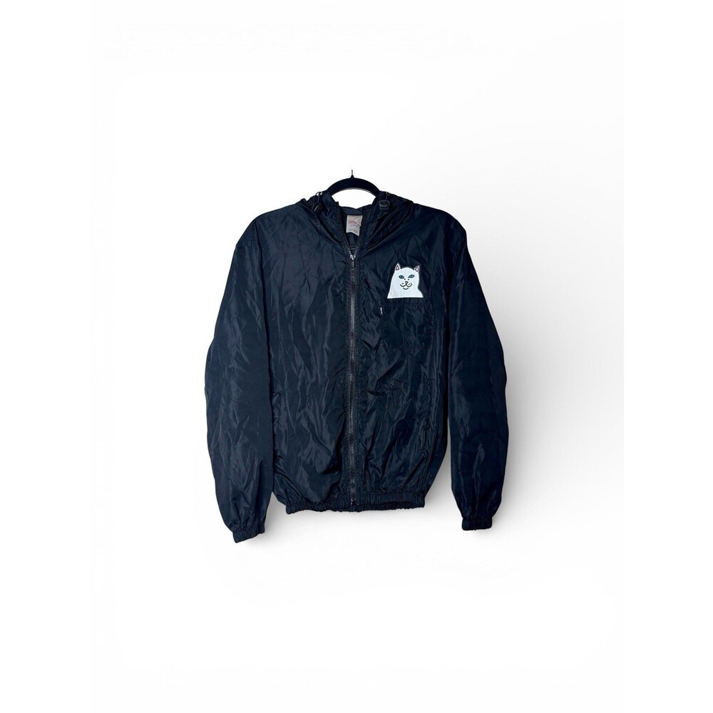 Ripndip Jacket Adult Medium Praying Cat Logo Windbreaker Black Hypebeast Hipster